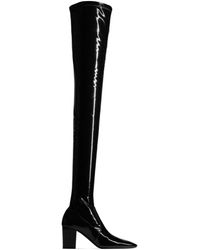 Saint Laurent - SR Maike Stiefel mit Lackoptik 70mm - Lyst