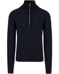 BOSS - Pull À Col Montant Zippé - Lyst