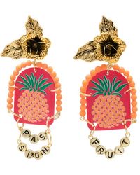 Amir Slama - Pineapple-Motif Drop Earrings - Lyst