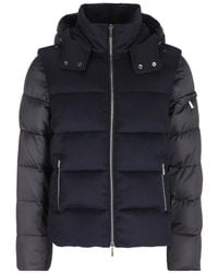 Moorer - Quilted-Panel Hooded Jacket - Lyst
