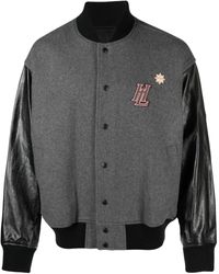 Helmut Lang - Chaqueta bomber varsity con logo - Lyst