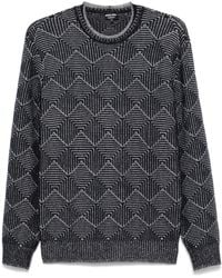 Giorgio Armani - Diamond Patterned Jacquard Cashmere Sweater - Lyst