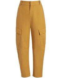 Another Tomorrow - Curved Cargo Trousers - Lyst