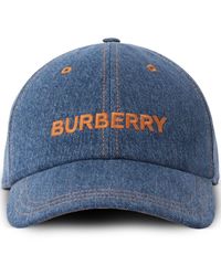 Burberry - Jeans-Baseballkappe mit Logo - Lyst