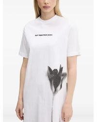 Karl Lagerfeld - Floral-Print T-Shirt Mini Dress - Lyst