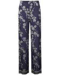 Genny - Floral-Print Straight Trousers - Lyst