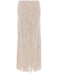 Brunello Cucinelli - Gehaakte Midi-Rok - Lyst