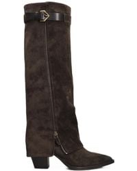 Julie Dee - Bottes En Daim À Boucle - Lyst
