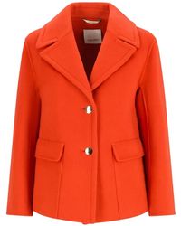 Max Mara - Button-Up Virgin Wool Jacket - Lyst