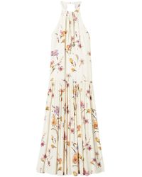 Twinset - Abito Midi A Fiori - Lyst