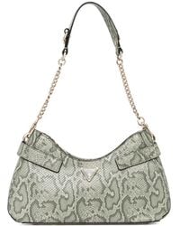 Guess - Serenova Snake-Print Shoulder Bag - Lyst