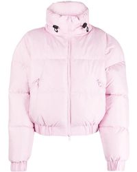 MSGM - Funnel Neck Quilted Padded Jacket - Lyst
