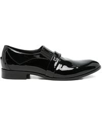 Carlo Pignatelli - Patent-Leather Strap-Detail Loafers - Lyst