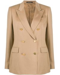 Tagliatore Double-breasted Cashmere Blazer - Natural