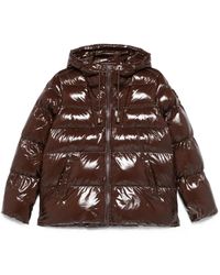 Pinko - Glossy Puffer Jacket With Adjustable Hood - Lyst