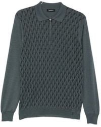 Stefano Ricci - Geometric-Pattern Zip-Fastening Polo Shirt - Lyst