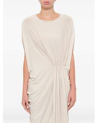 Lanvin - Draped Midi Dress - Lyst