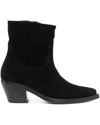 Pinko - 55mm Pointy-toe Suede Boots - Lyst