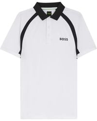 BOSS - Contrast Panel Polo Shirt - Lyst