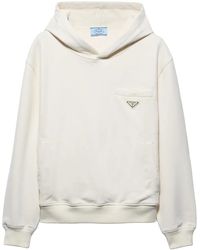 Prada - Hoodie À Logo Triangle - Lyst