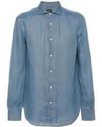 BOGGI - Mélange-effect Linen Shirt - Lyst