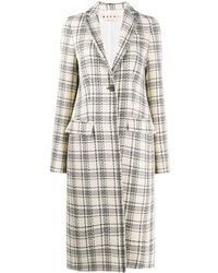 Marni Geruite Mantel - Naturel