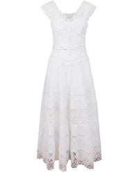 Charo Ruiz - Maxi Amaira Lace-Trimmed Dress - Lyst