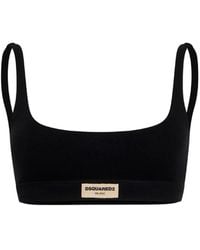 DSquared² - Logo Label Bralette - Lyst