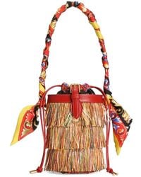 Dolce & Gabbana - Raffia Capri Bucket Bag - Lyst