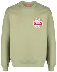 KENZO - Logo-Embroidered Long-Sleeve Sweatshirt - Lyst
