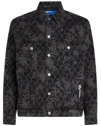 Karl Lagerfeld - Graphic-Print Denim Jacket - Lyst