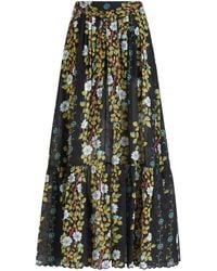 Etro - Floral-print Cotton Maxi Skirt - Lyst