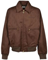 CASABLANCA - Veste En Coton À Motif Monogrammé Foncé - Lyst