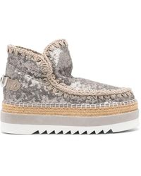 Mou - Sequin Ankle Boots - Lyst