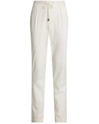 Ralph Lauren - Pleated Drawstring Trousers - Lyst