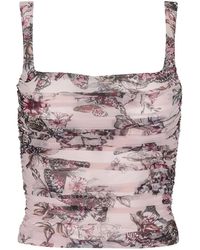 L'Agence - Rasha Shirred Tank Top - Lyst