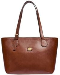 The Bridge - Logo-Plaque Leather Tote Bag - Lyst