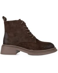 Linda Baumann - Lace-Up Suede Ankle Boots - Lyst