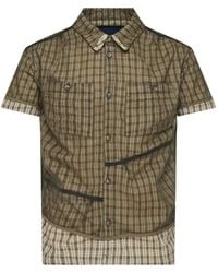 ANDERSSON BELL - Check Sheer Layered Shirt - Lyst