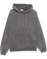 Gcds - Stud-Embellished Washed-Effect Hoodie - Lyst