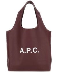 A.P.C. - Logo-Print Shoulder Bag - Lyst