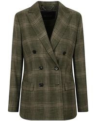 Kiton - Doppelreihiges Sakko Mit Karo - Lyst