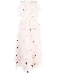Huishan Zhang - Mystique Feather-embellished Organza Gown - Lyst