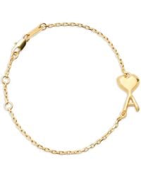 Ami Paris - Ami De Coeur Hammered Bracelet - Lyst