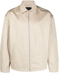 Prada - Beige Zip-up Shirt Jacket - Men's - Cotton - Lyst