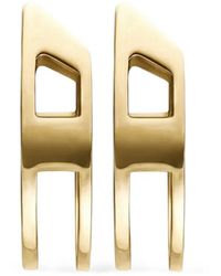 DIESEL - D-Logo Hoop Earrings - Lyst