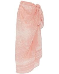 Balmain - Floral-Print Silk Pareo - Lyst