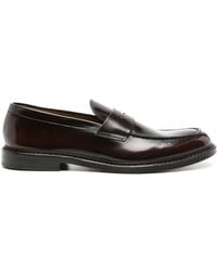 Doucal's - Penny-slot leather loafers - Lyst