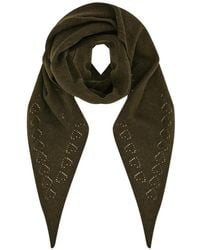 Chloé - Iconic Logo-Embroidered Triangle Scarf - Lyst