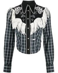 DSquared² - Geruite Blouse - Lyst